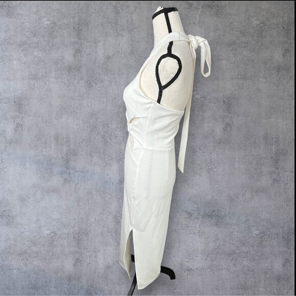 Saints &  Secrets Sleeveless white Halter Neck Midi Dress size small - Picture 4 of 6